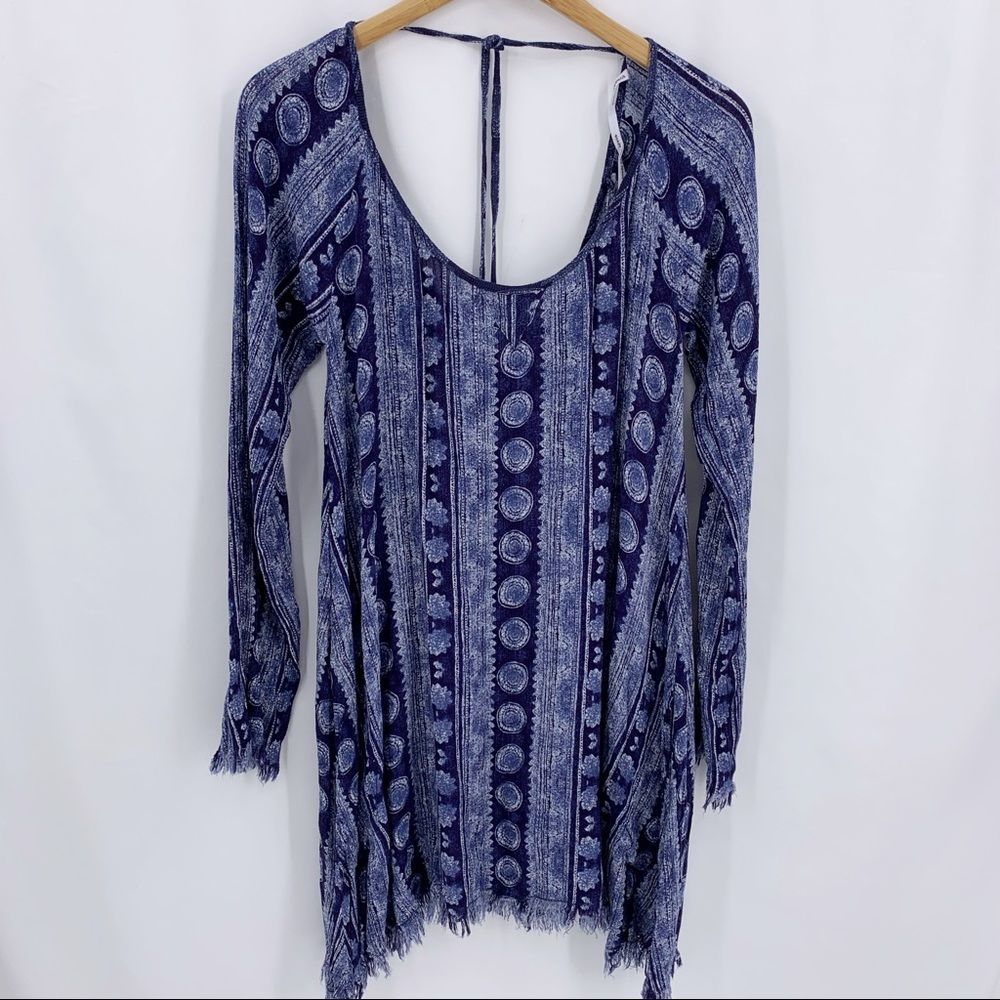 Somedays Lovin Blue Batik Print‎ Lightweight Dress Size XS New